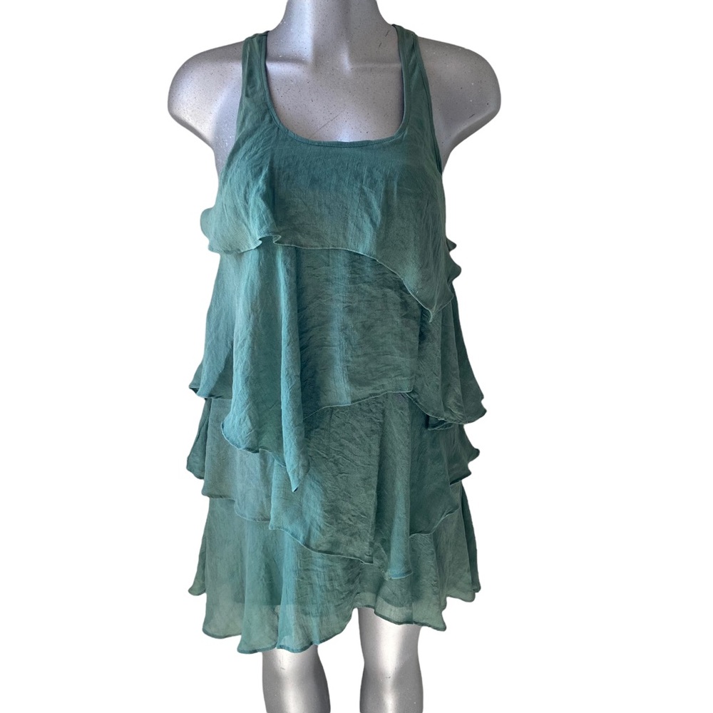 Ruffle Tiered Boho Dress Bohemian Lagenlook Fairycore Cottagecore Flowy Medium